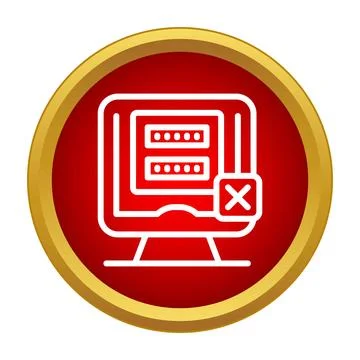Login error with password failure on computer monitor Stockillustratie