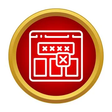 Login failure with wrong password on web interface Stock Illustration