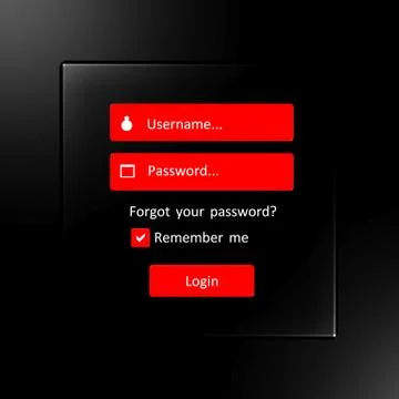 Login form on digital screen Stock Illustration