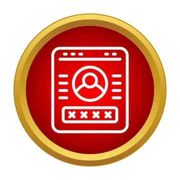 Login form displaying user profile and password input Stock Illustration