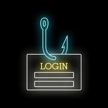 Login form hook phishing fraud concept Stock Illustration