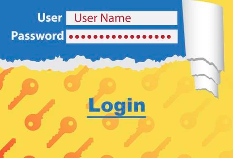 Login form Stock Illustration