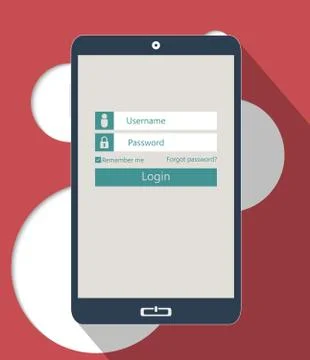 Login form Stock Illustration
