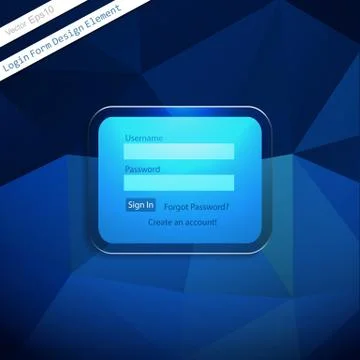 Login Form Stock Illustration
