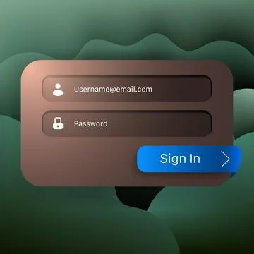 Login Form Interface with Abstract Background Stock Illustration