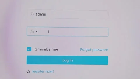 Login Form Page on Computer Screen. Video stock 251855481