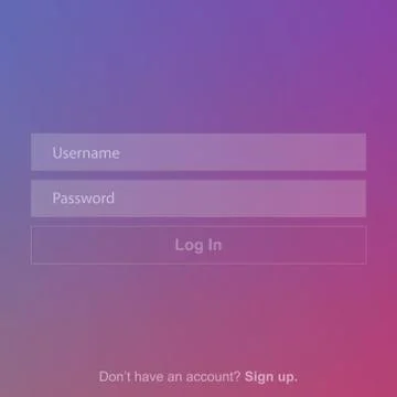 Login form page 스톡 일러스트