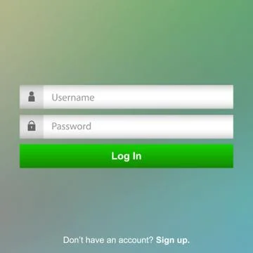 Login form page 스톡 일러스트