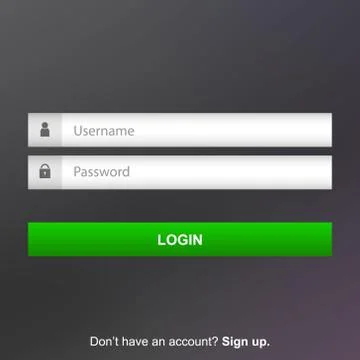 Login form page Stockillustratie