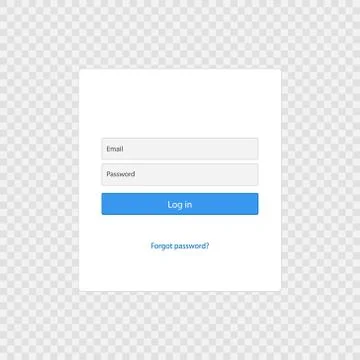Login form page template 스톡 일러스트