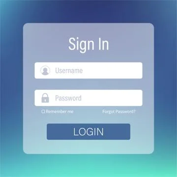 Login form page. Website ui vector elements. Vector stock illustration. Stock Illustration