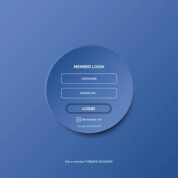 Login form web page design template or mock up. Mobile website ui vector 스톡 일러스트