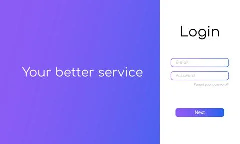 The login form for the website. The user interface template. Vector illustration Stock Illustration