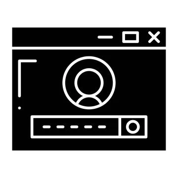 Login Glyph Icon Stock Illustration