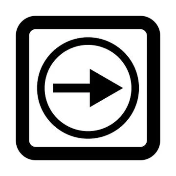 Login icon with arrow, vector flat symbol isolated on white background . Entr Stock Illustration