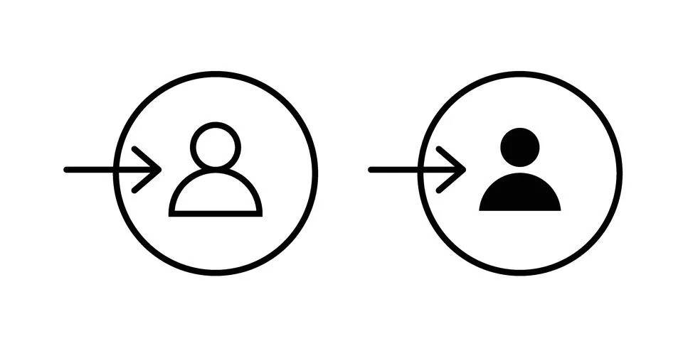 Login icon bundle for website design projects イラスト素材