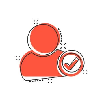 Login icon in comic style. People secure access cartoon vector illustration o Stock-Illustration