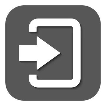 The login icon. Entry and input, authorization symbol. Flat Stock Illustration