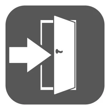 The login icon. Entry and input, authorization symbol. Flat Stock Illustration