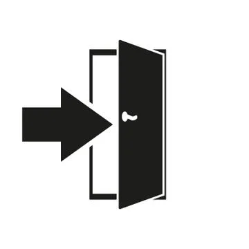 The login icon. Entry and input, authorization symbol. Flat Stock Illustration