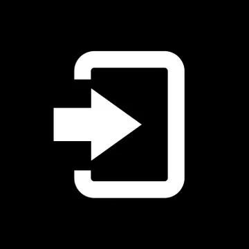 The login icon. Entry and input, authorization symbol. Flat Stock Illustration