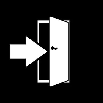 The login icon. Entry and input, authorization symbol. Flat Stock Illustration