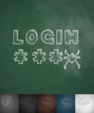LOGIN icon. Hand drawn vector illustration Stock Illustration