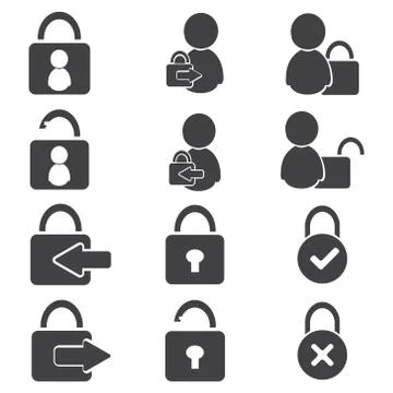 Login icon set, avatar vector illustartion Illustration