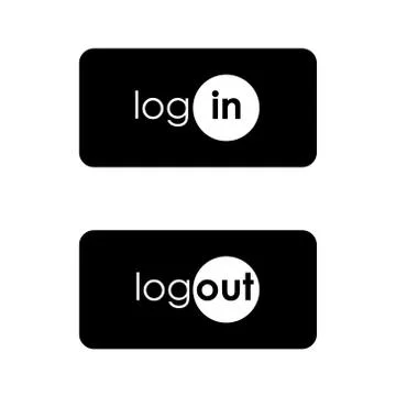 Login Icon in text style. Stock Illustration