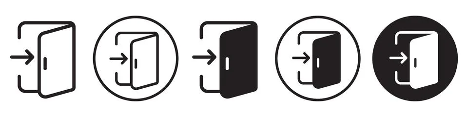 Login Icon vector set collection for web Illustrazione stock