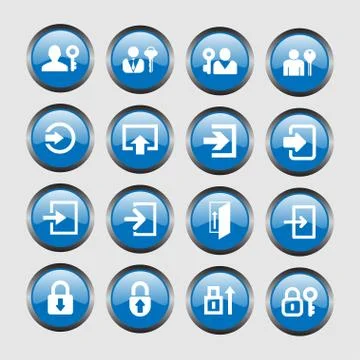 Login icons Stock Illustration