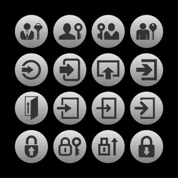 Login icons Stock Illustration