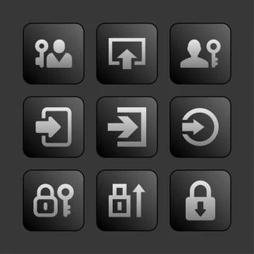 Login icons Stock Illustration