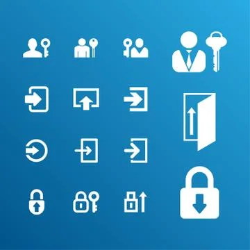 Login icons Stock Illustration