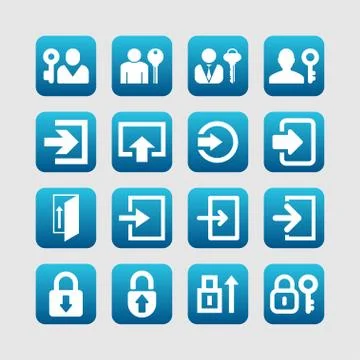 Login icons Stock Illustration