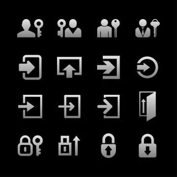 Login icons Stock Illustration