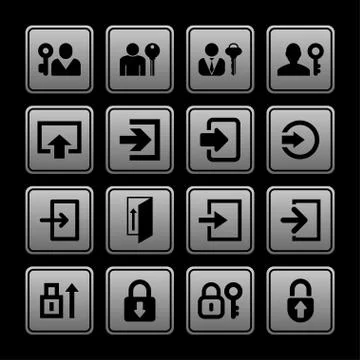 Login icons Stock Illustration