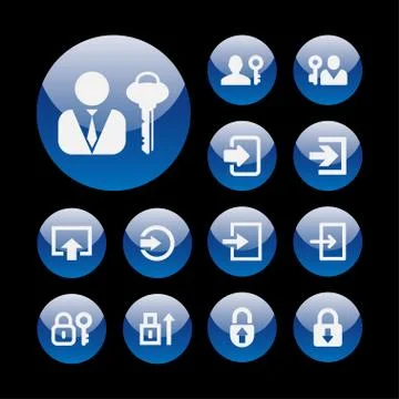 Login icons Stock Illustration