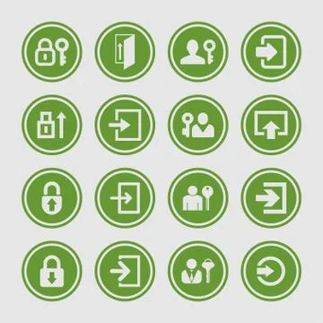 Login icons Stock Illustration