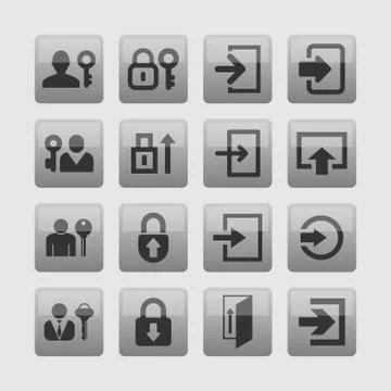 Login icons Stock Illustration