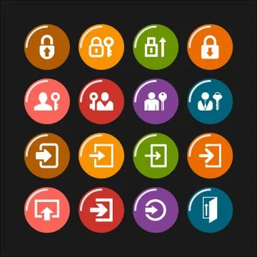Login icons Stock Illustration