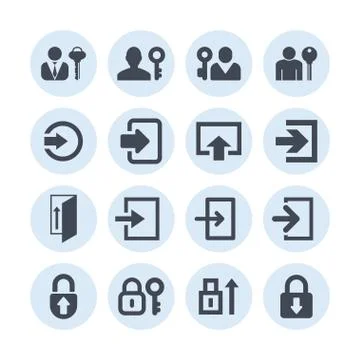 Login icons Stock Illustration
