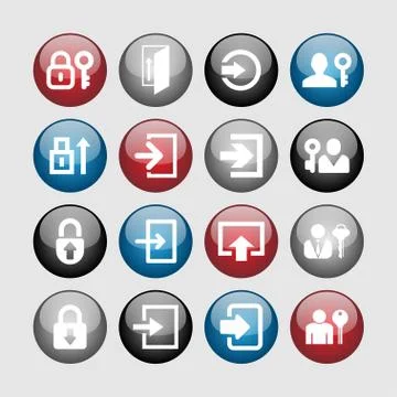 Login icons Stock Illustration