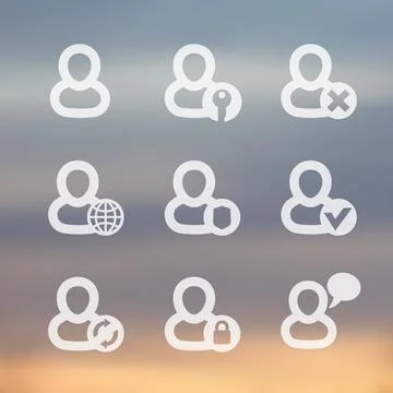 Login icons Stock Illustration