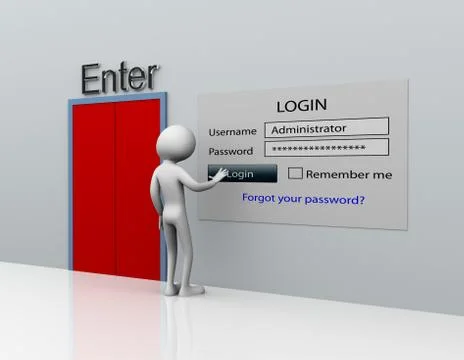Login Stock Illustration
