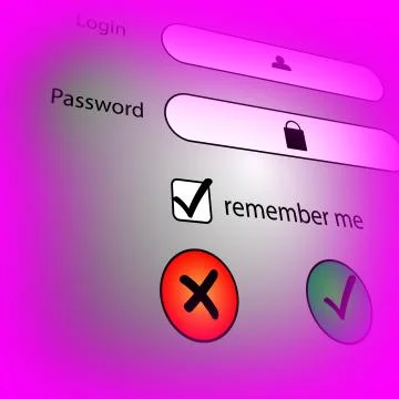 Login Illustrazione stock