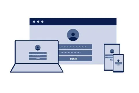 Login Stock Illustration