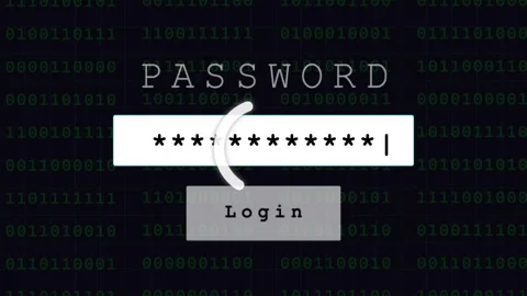 Login Interface Animation with Data Input UI, Secure Access Screen Stock Footage 332928440