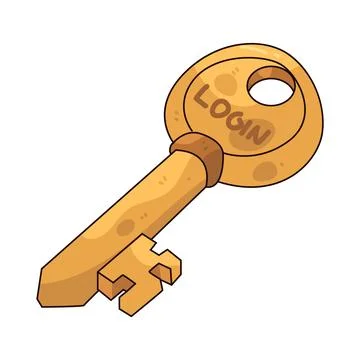 Login key illustration Stock-Illustration
