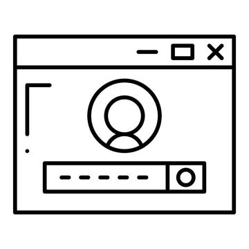 Login Line Icon Stock Illustration